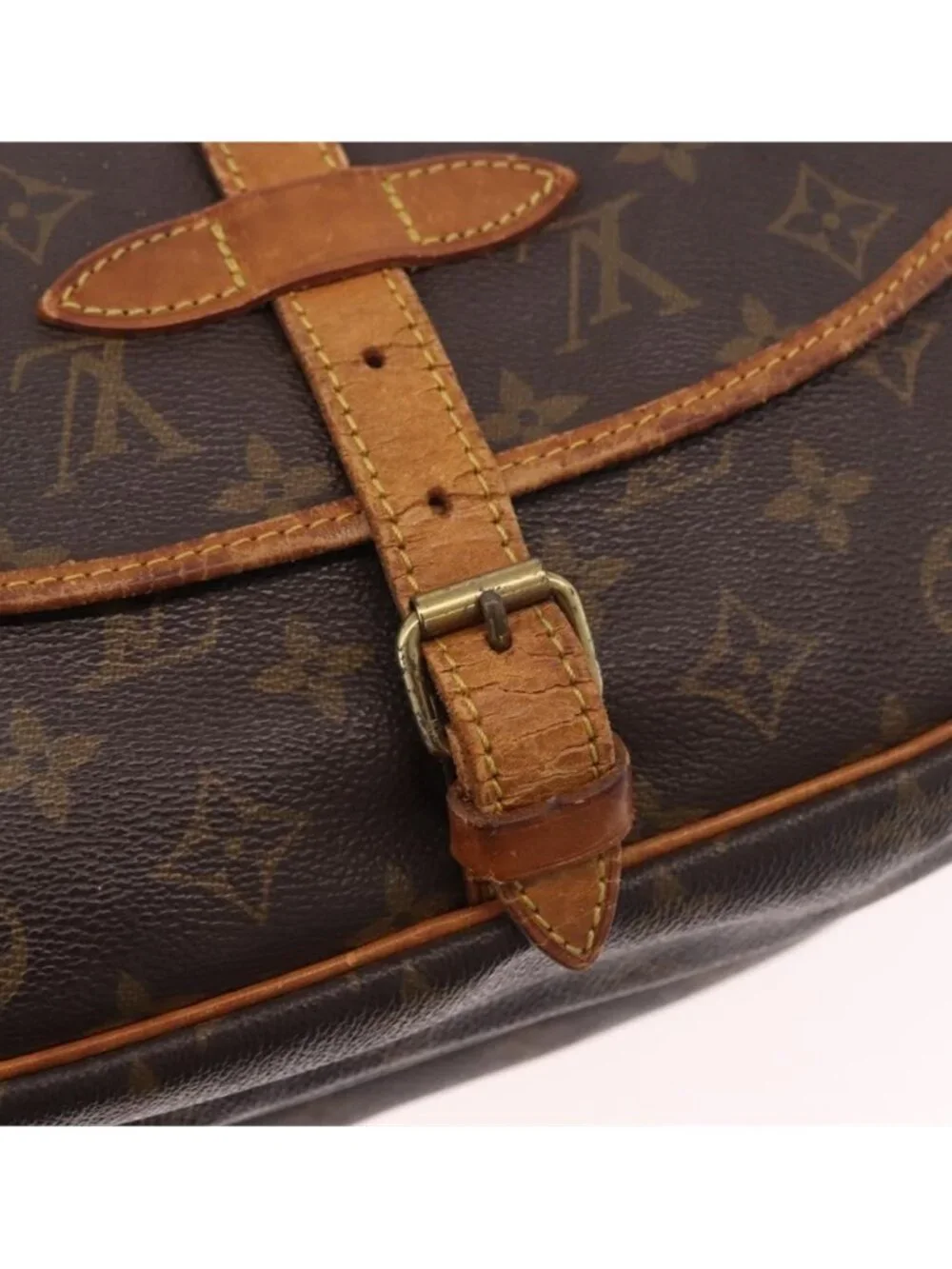 Authentic LOUIS VUITTON Monogram Saumur 30 Shoulder Bag M42256 LV